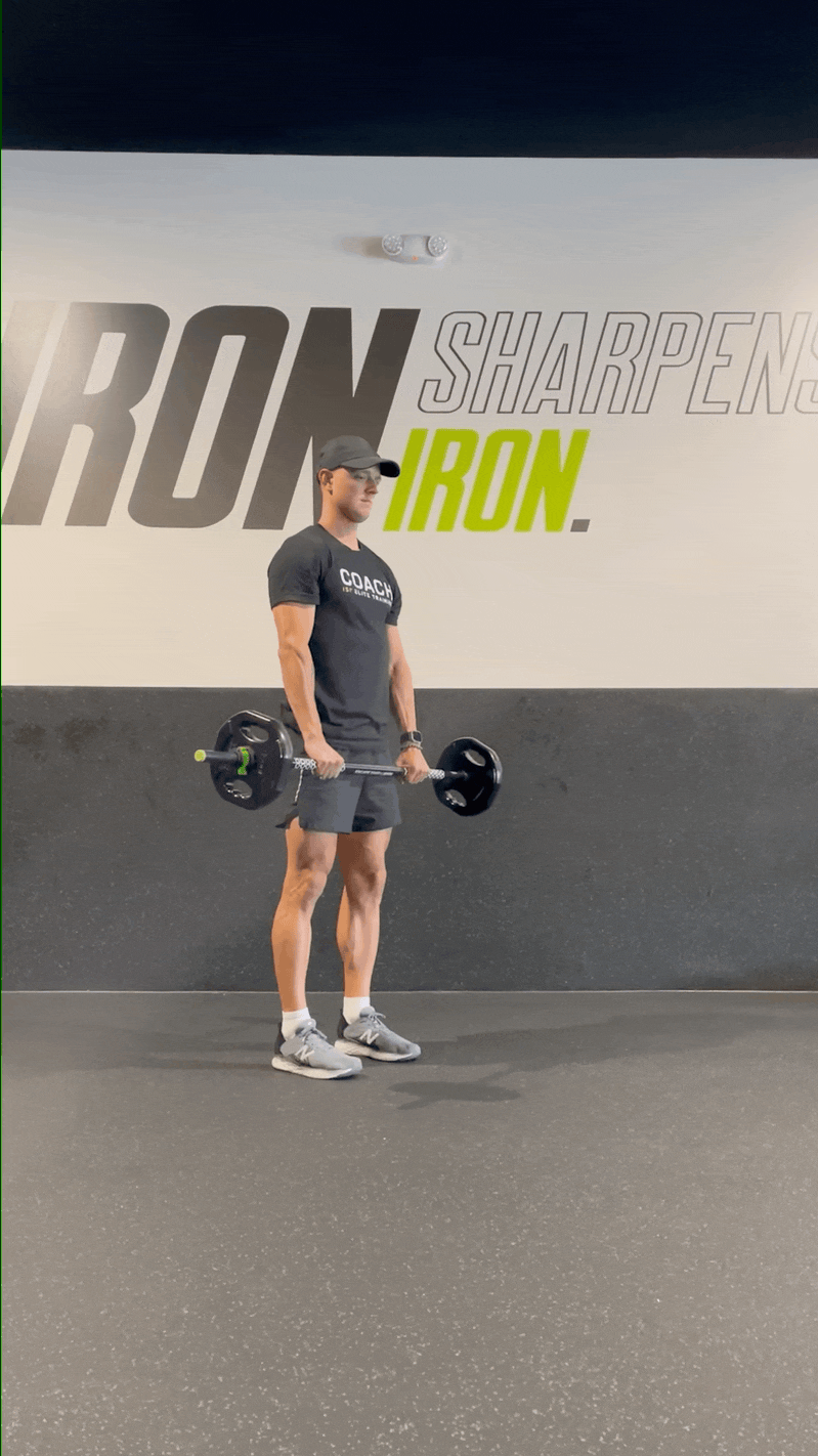 Barbell Reverse Curl to Front Raise