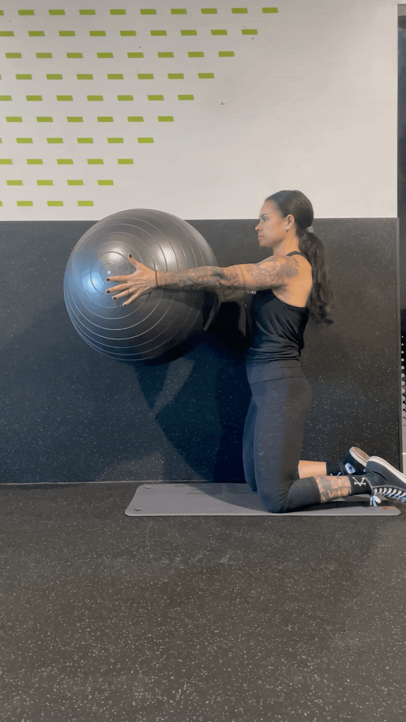 Stability Ball Chest Pulse