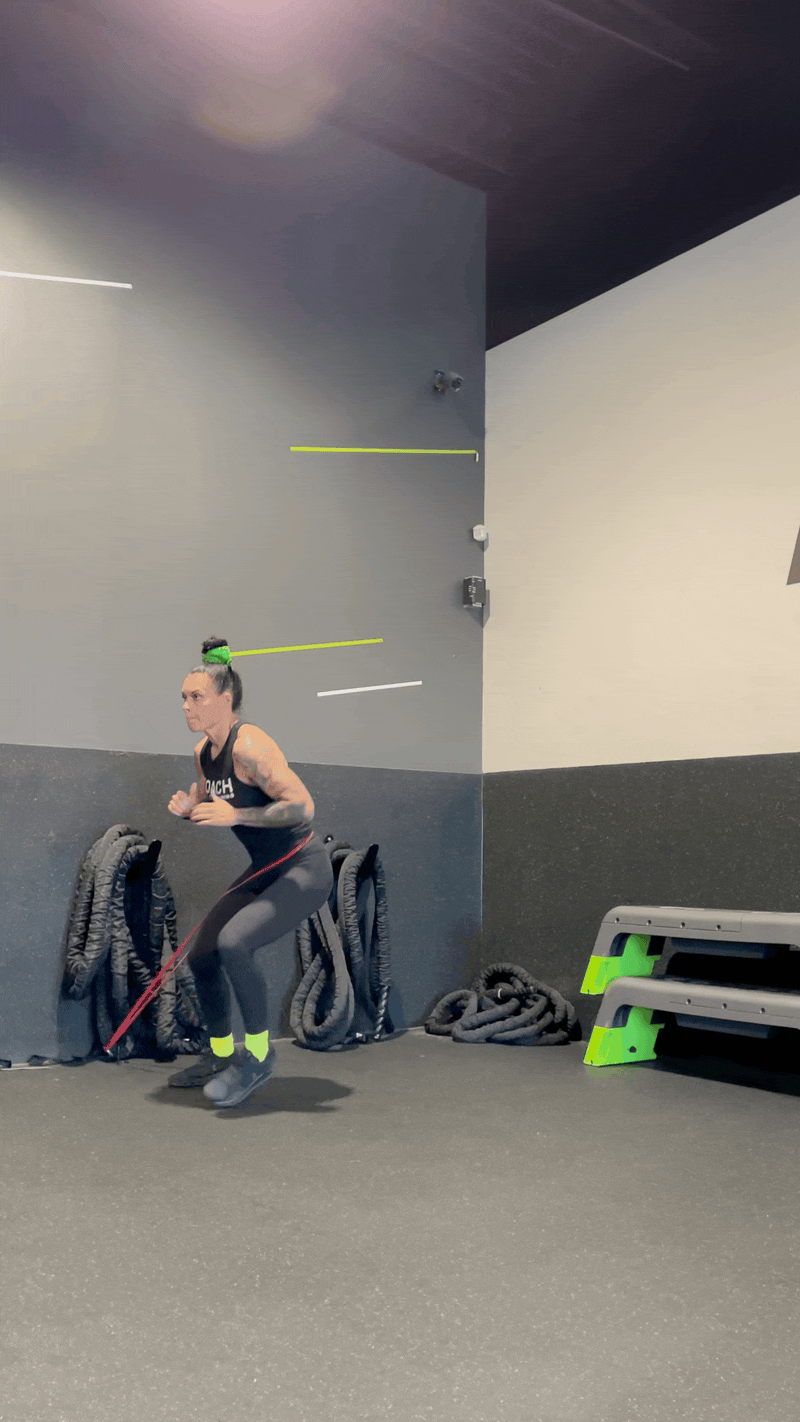 Banded Waist Lateral Shuffle
