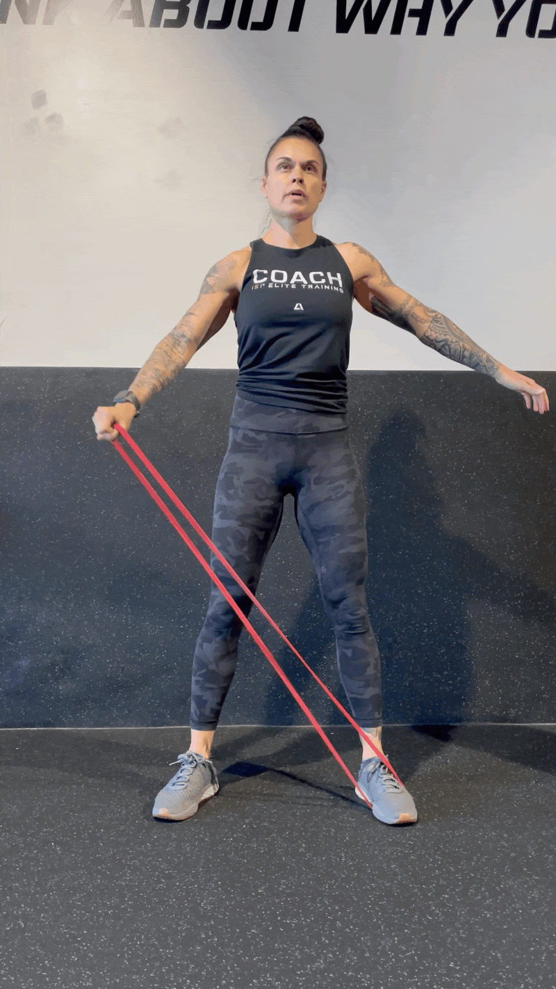 Resistance Band Single Arm Lateral Raise