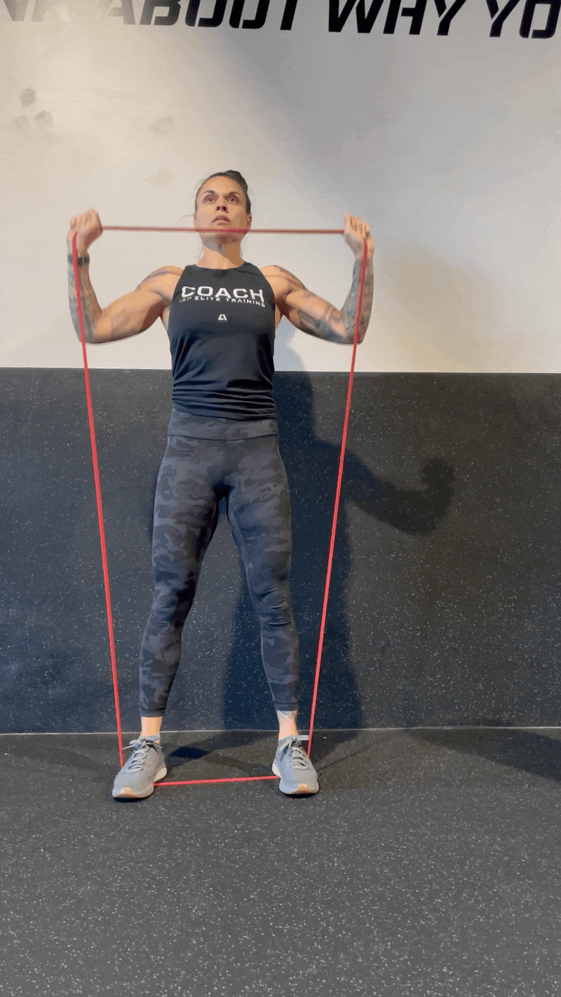 Resistance Band Military Press