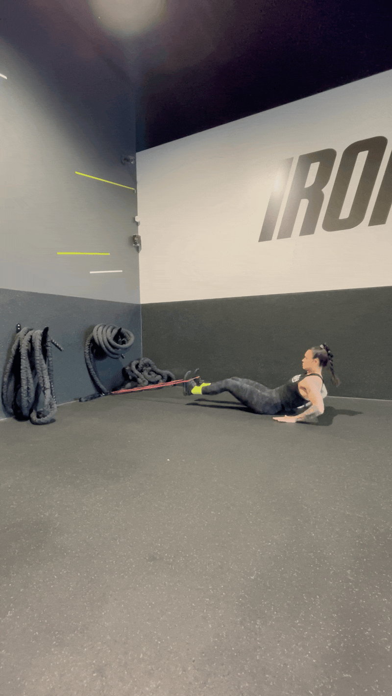 Anchored Resistance Band Seated Tuck