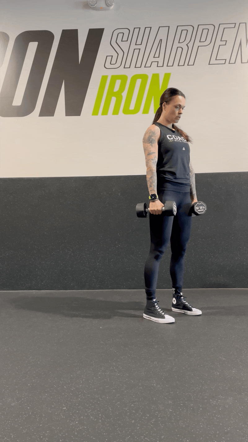 Dumbbell Bent over Row to Reverse Lunge