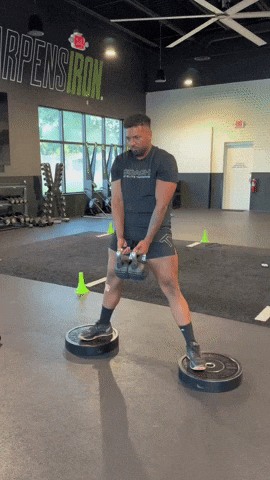 Double Kettlebell Deficit Sumo Deadlift