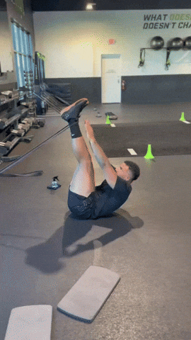 Resistance Band Toe Touches