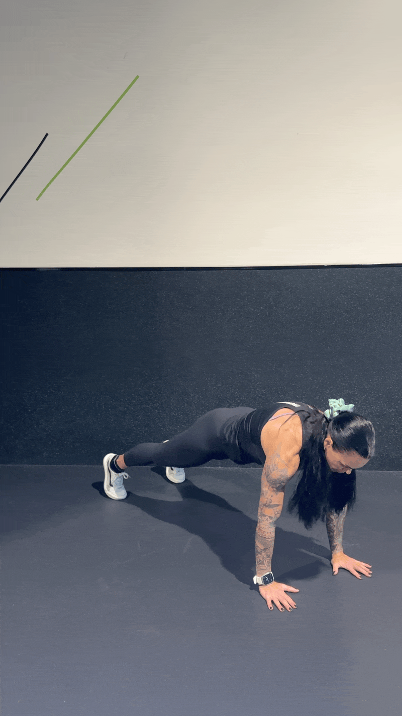 PUSH UP TO ALT ANKLE TAP