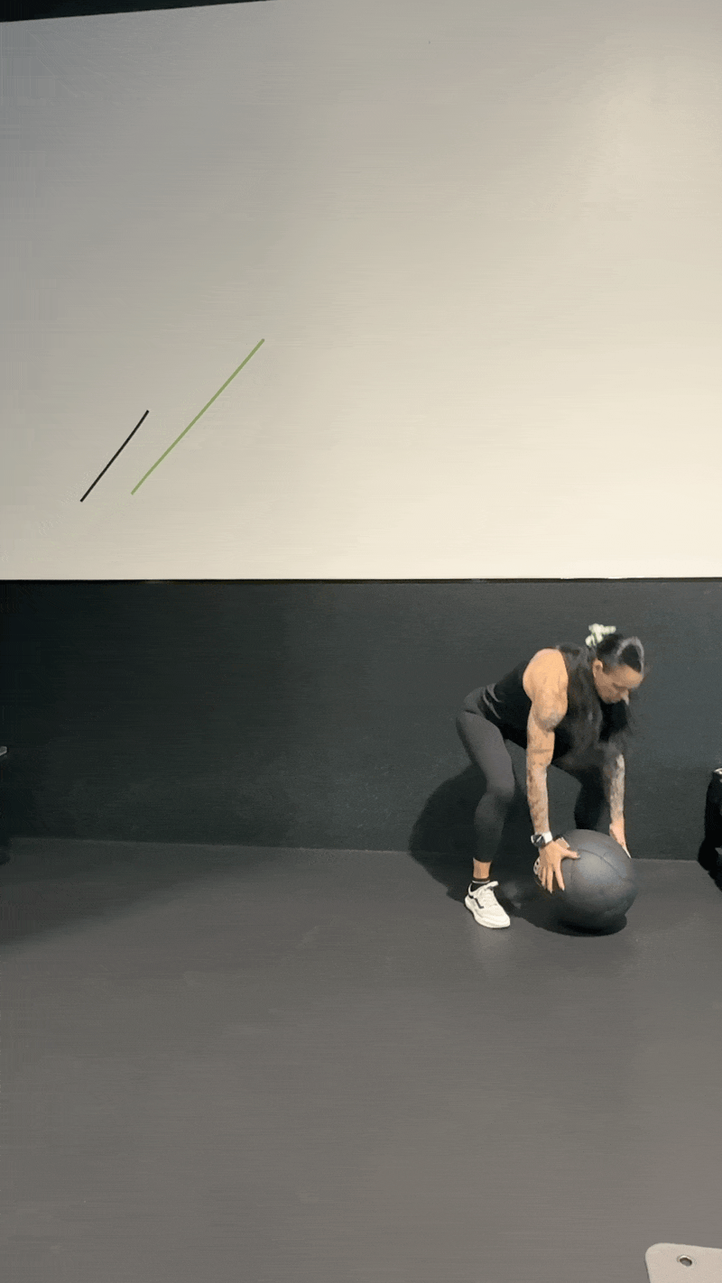 Med Ball Chest Slam to Lateral Shuffle