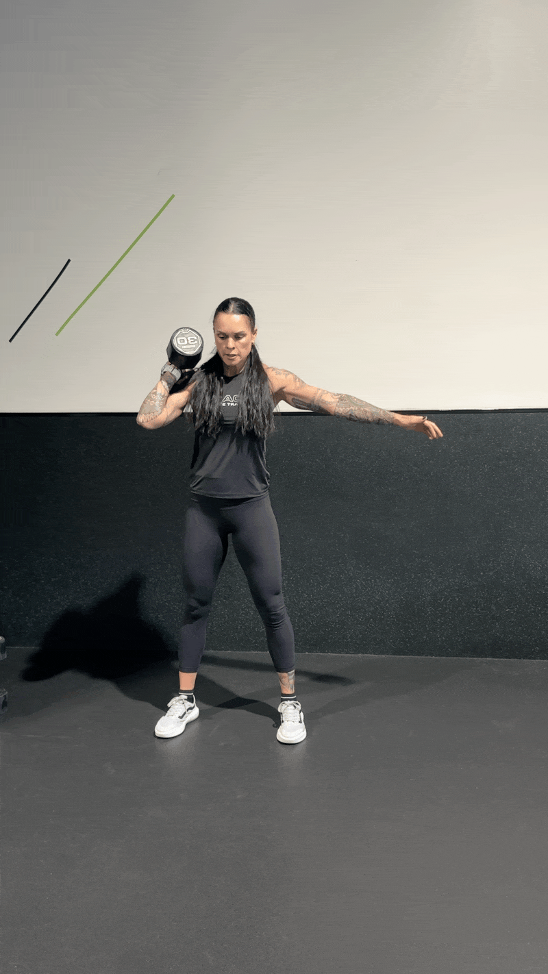 Dumbbell Rotational Push Press