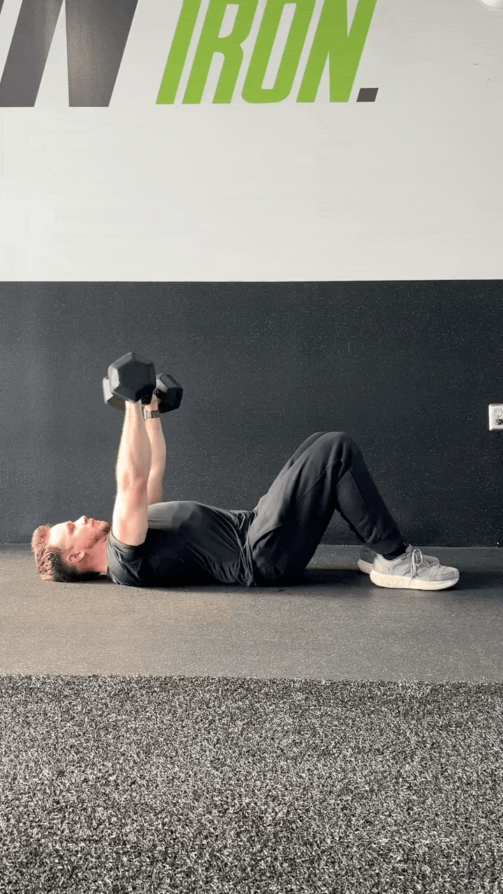 Dumbbell Floor Chest Press