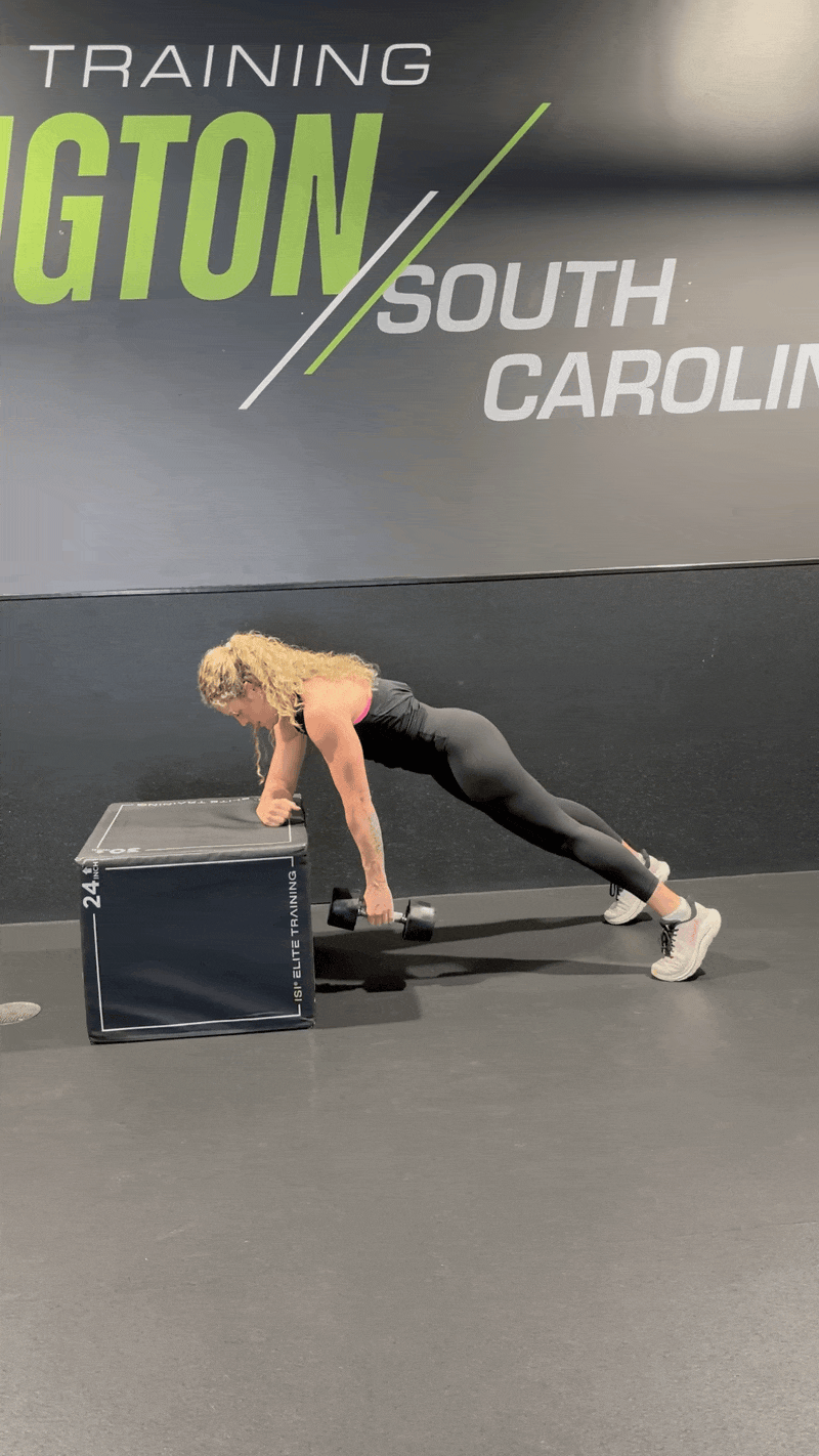 Box Single Arm Plank Row