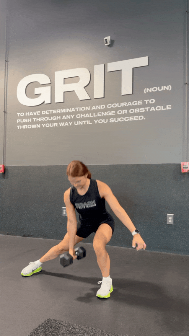 DUMBBELL LATERAL DROP LUNGE