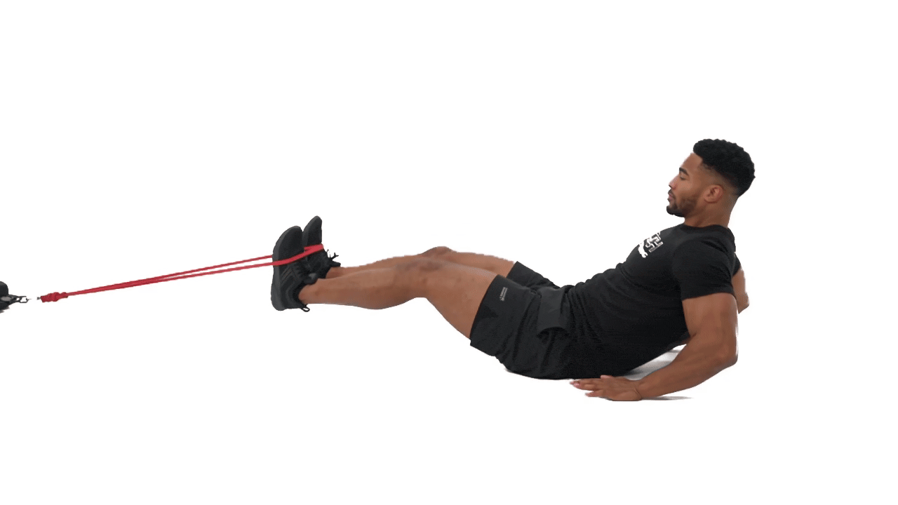 Anchored Resistance Band Seated Tuck