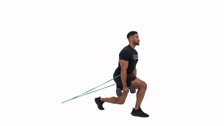 Banded Waist Forward Lunge