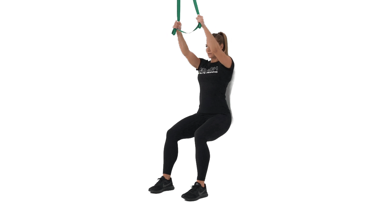 Banded Wall Sit Pulldown