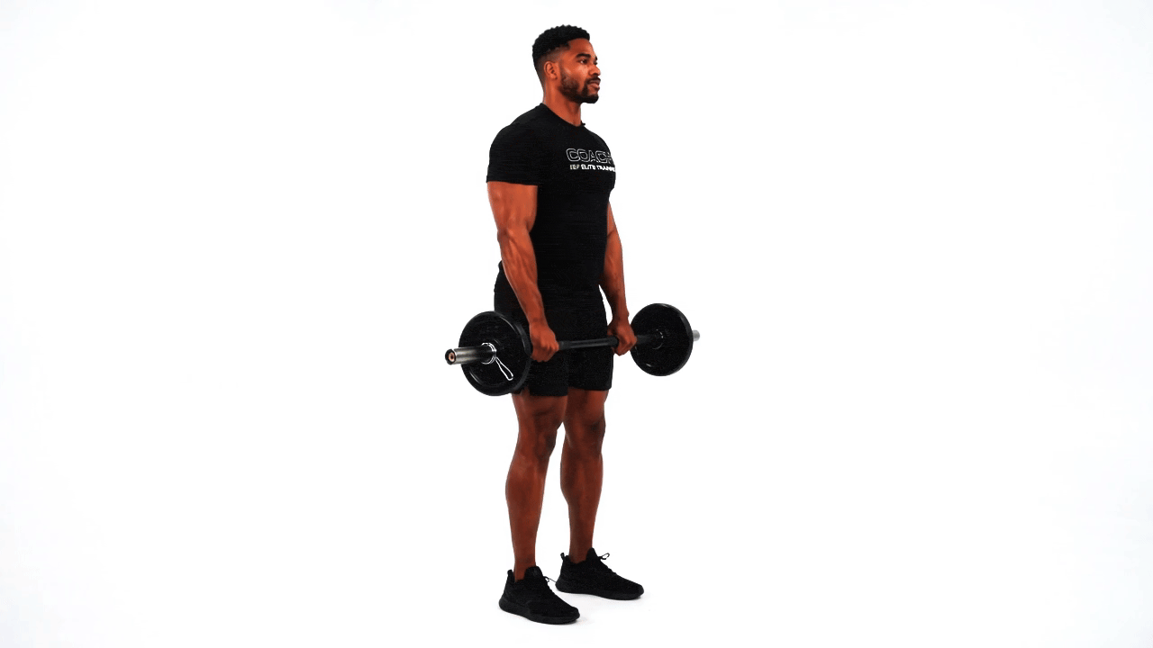 Barbell Reverse Curl to Front Raise