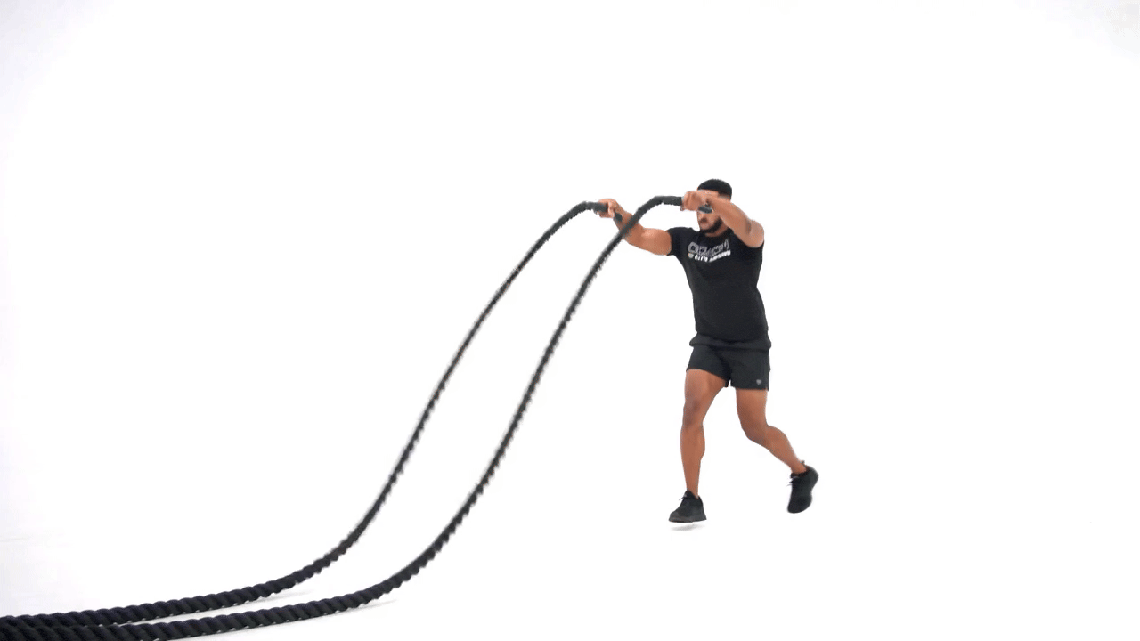Battle Rope Jumping Lunge Slam