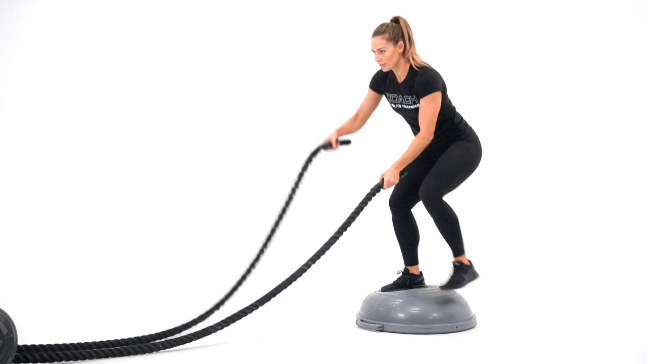 Battle Rope Lateral Step Waves
