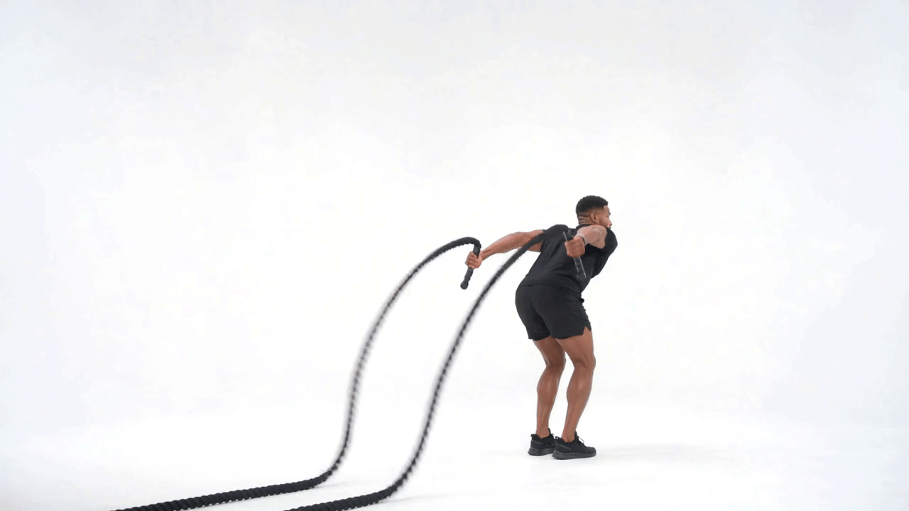 Battle Rope Reverse Kickback