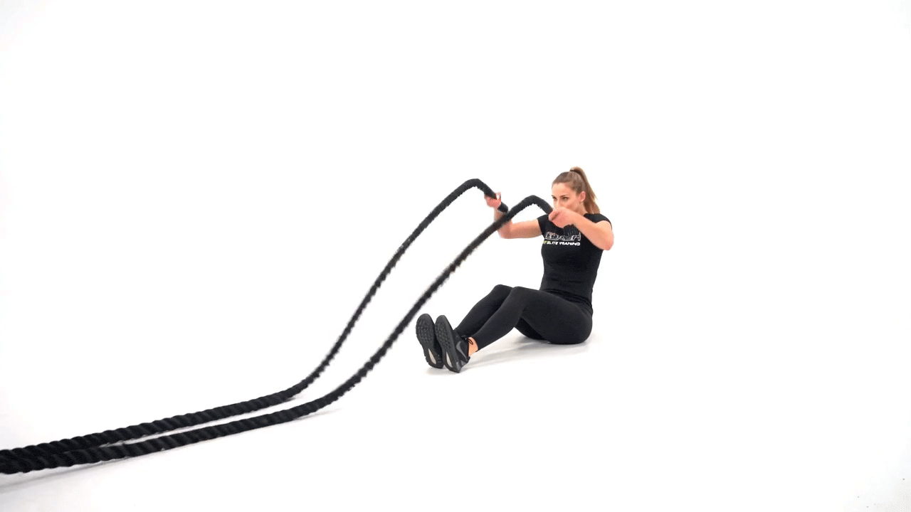 Battle Rope Seated Slam