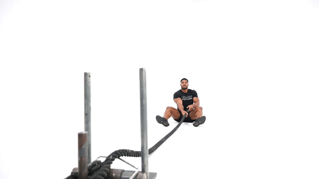 Battle Rope Seated Sled Pull