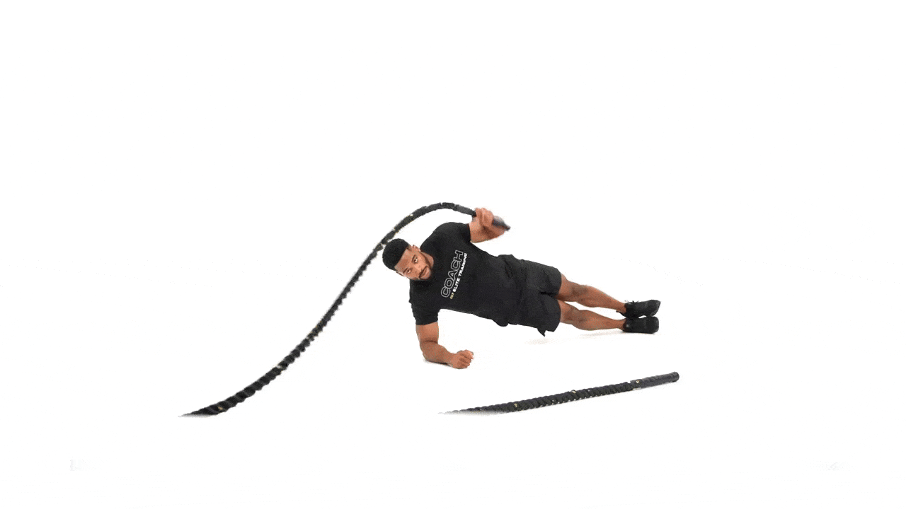 Battle Rope Side Plank Slam