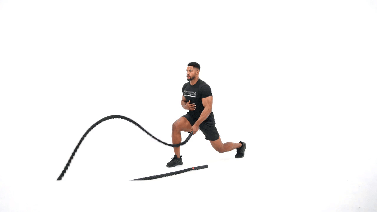 Battle Rope Single Arm Wave (In split stance)