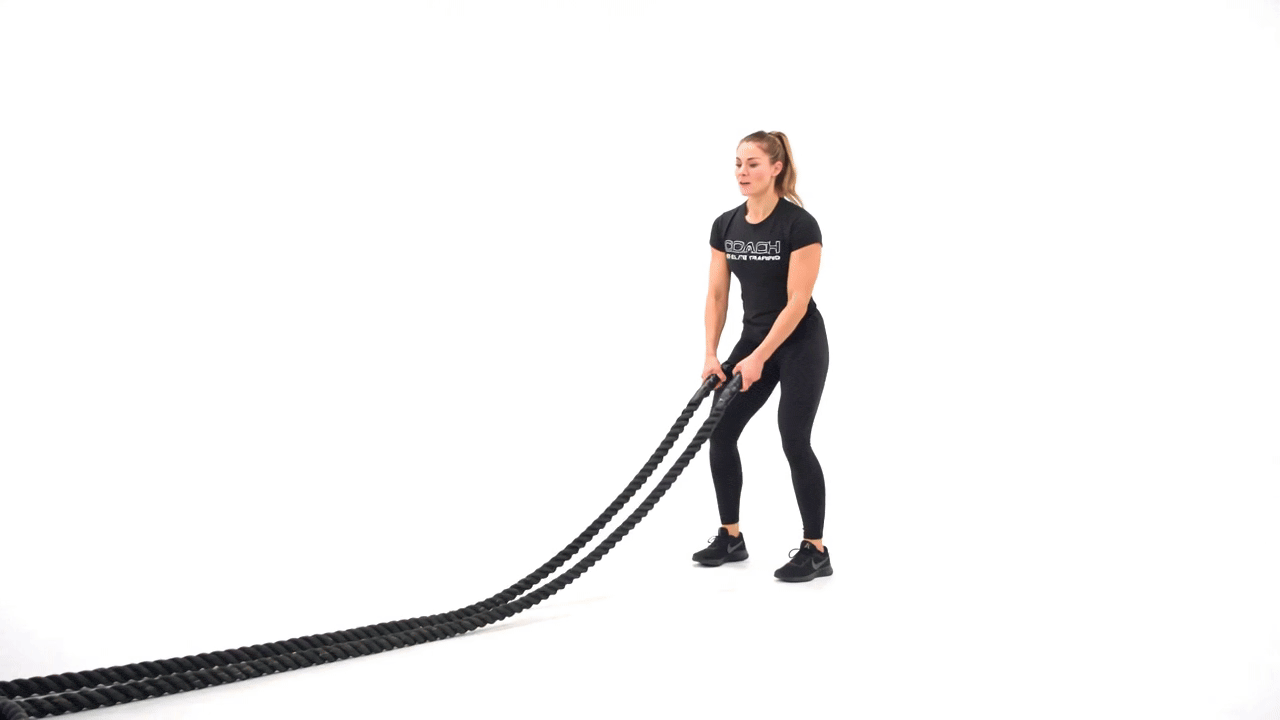 Battle Rope Slam to Burpee