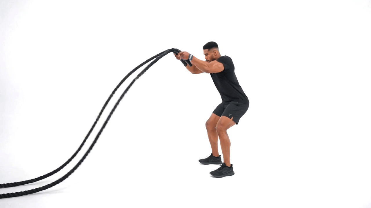 Battle Rope Slam with Mini Band