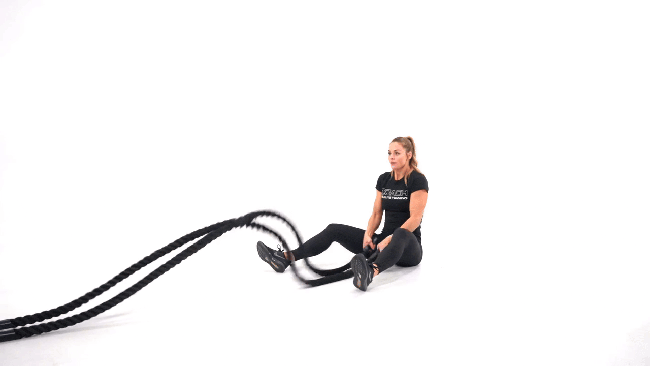 Battle Rope V Sit Slam