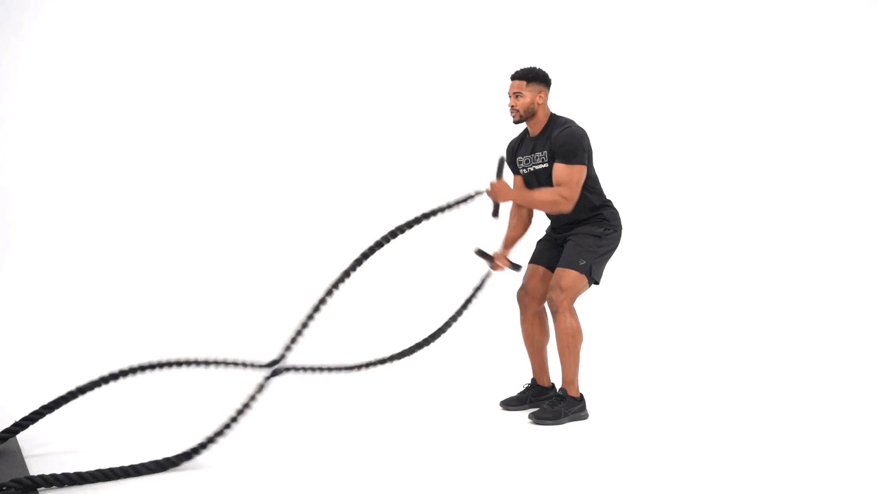 Battlerope Reverse Grip Wave