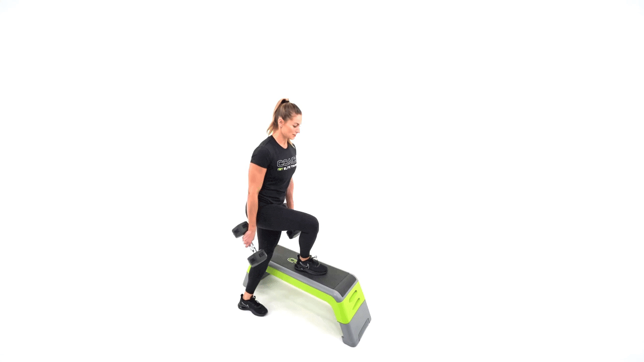 BENCH CURTSEY STEP DOWN