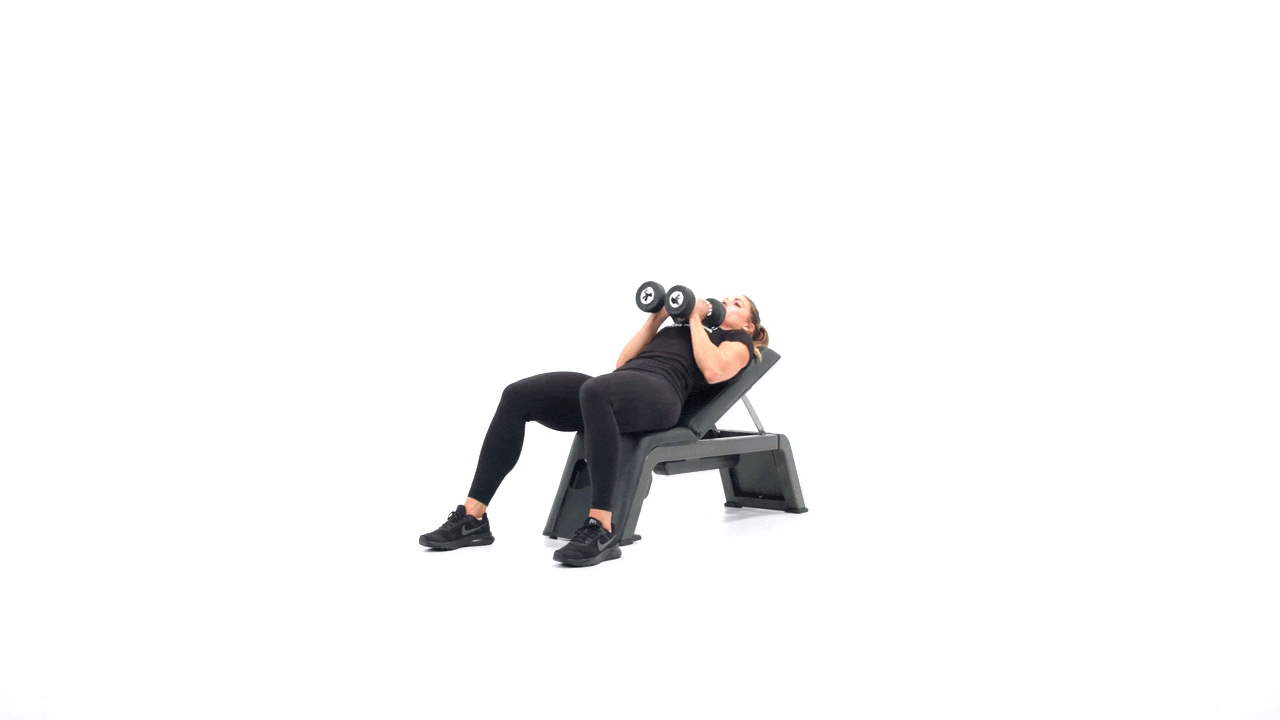 Bench Incline Dumbbell Hex Press