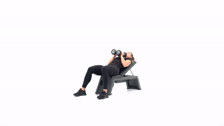 Bench Incline Dumbbell Hex Press