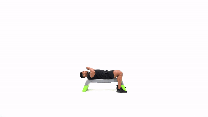 Bench Sit Up To Squat Jump