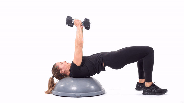 Bosu Chest Fly To Skull crusher