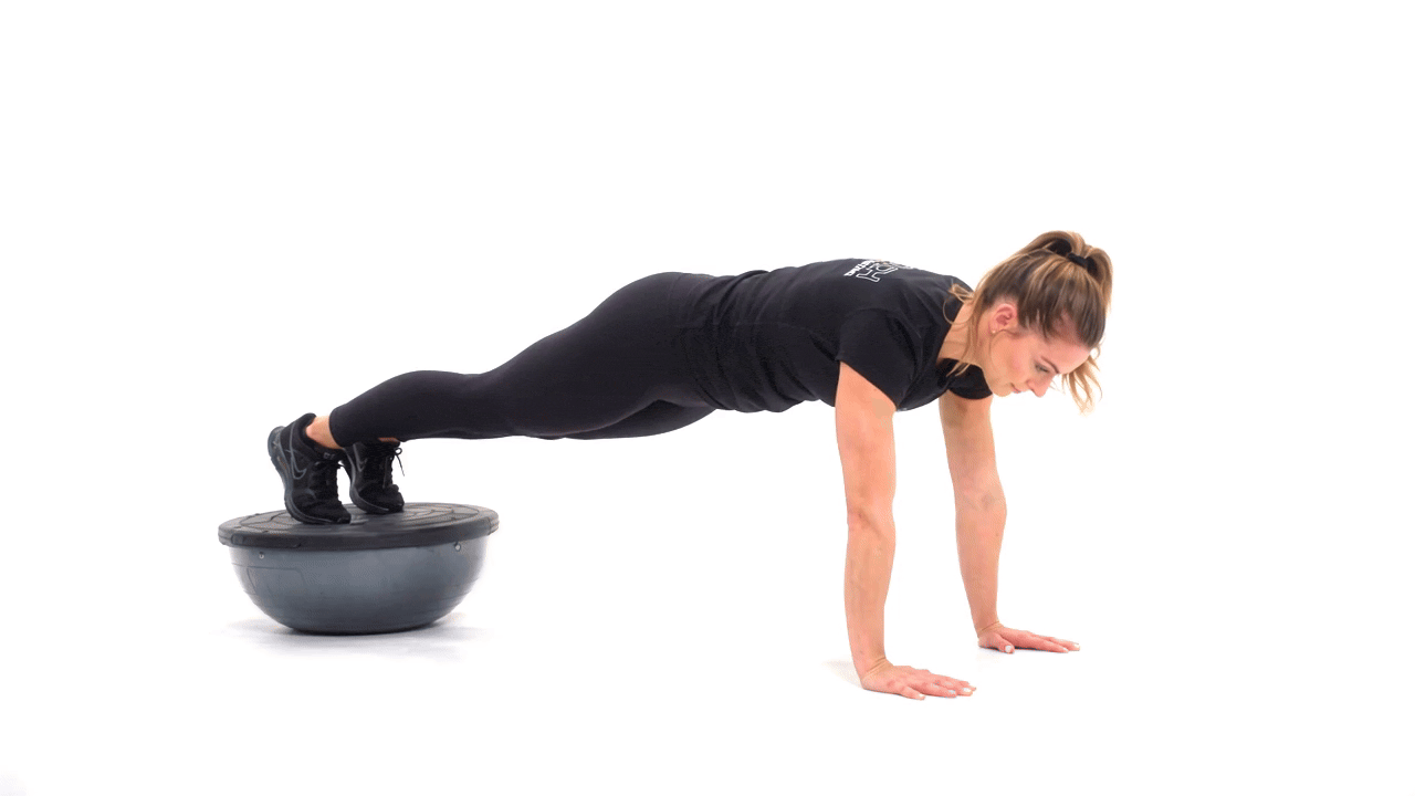 Bosu Deficit Hi Lo Plank