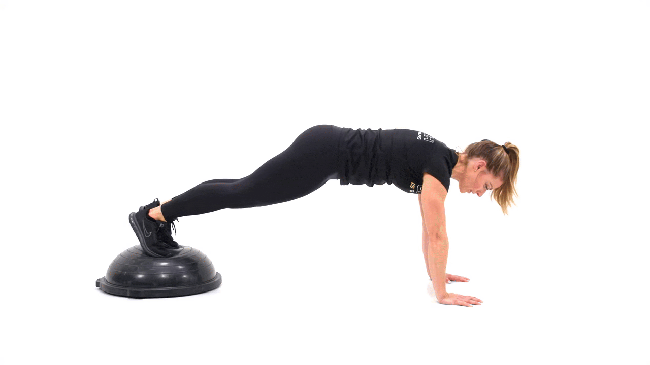 Bosu Plank Toe Tap