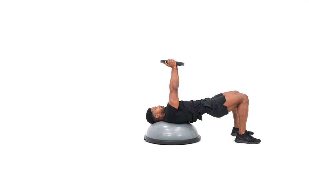 Bosu Plate Pullover Chest Press
