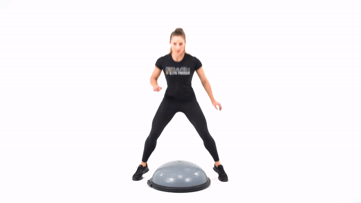 Bosu Pop Squat