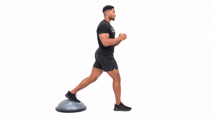 Bosu Deficit Reverse Lunge