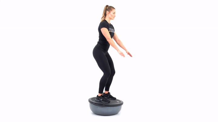 Bosu Squat Hard Side Up