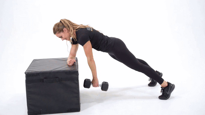 Box Single Arm Plank Row