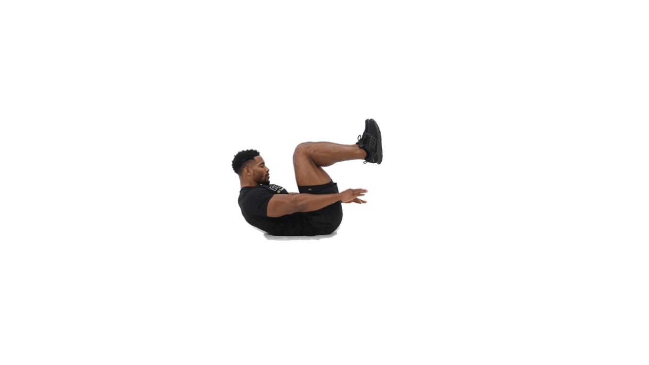 Crunch Hold Lateral Arm Pulse