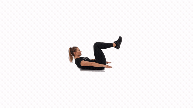 Crunch hold Vertical Arm Pulse