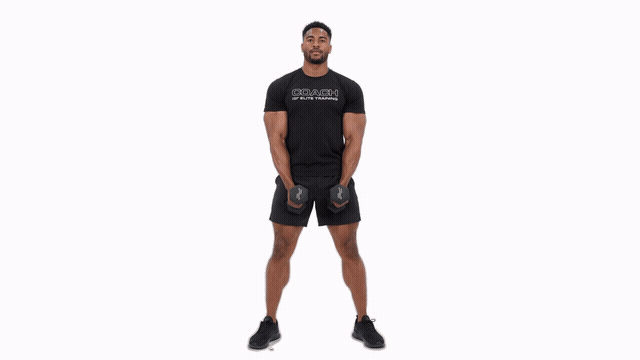 DB SQUAT TO OH RAISE