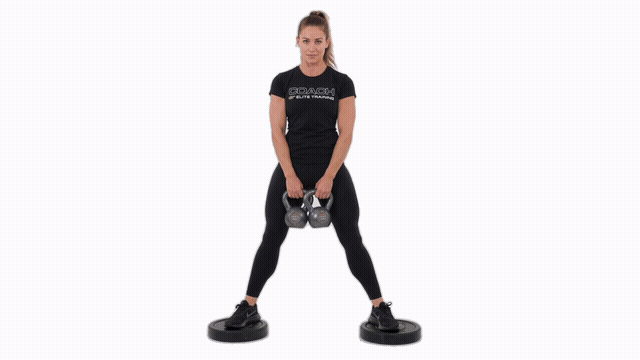 Double Kettlebell Deficit Sumo Deadlift
