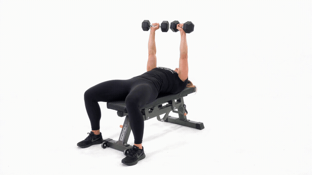 Dumbbell Bench Press to Hex Press