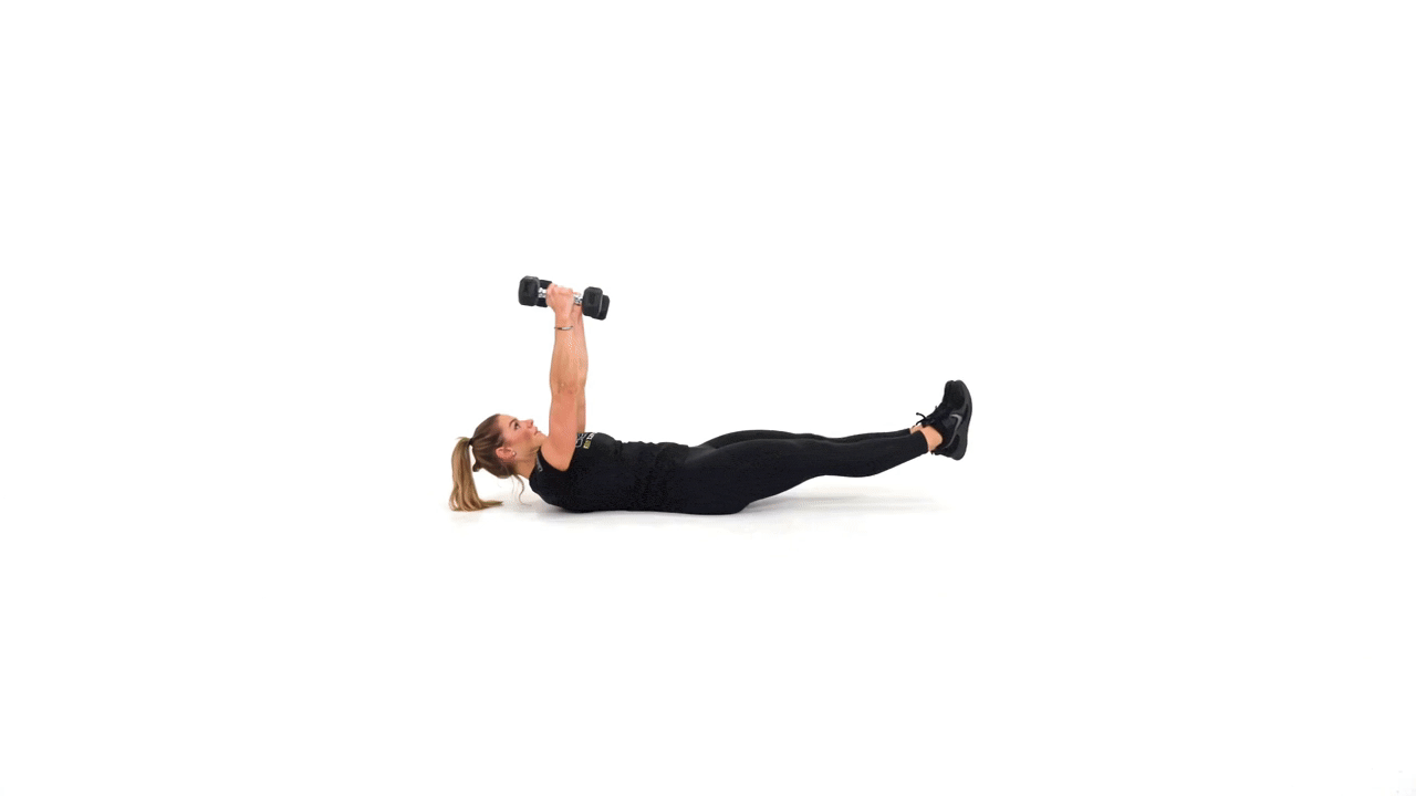 Dumbbell Chest Fly Leg Raise