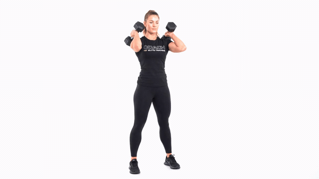 Dumbbell Front Squat to Calf Raise