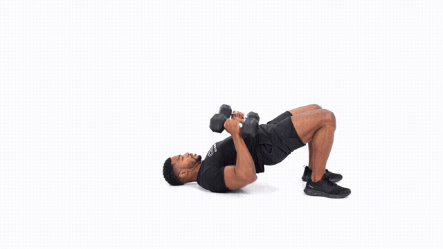 Dumbbell Glute Bridge Chest Press
